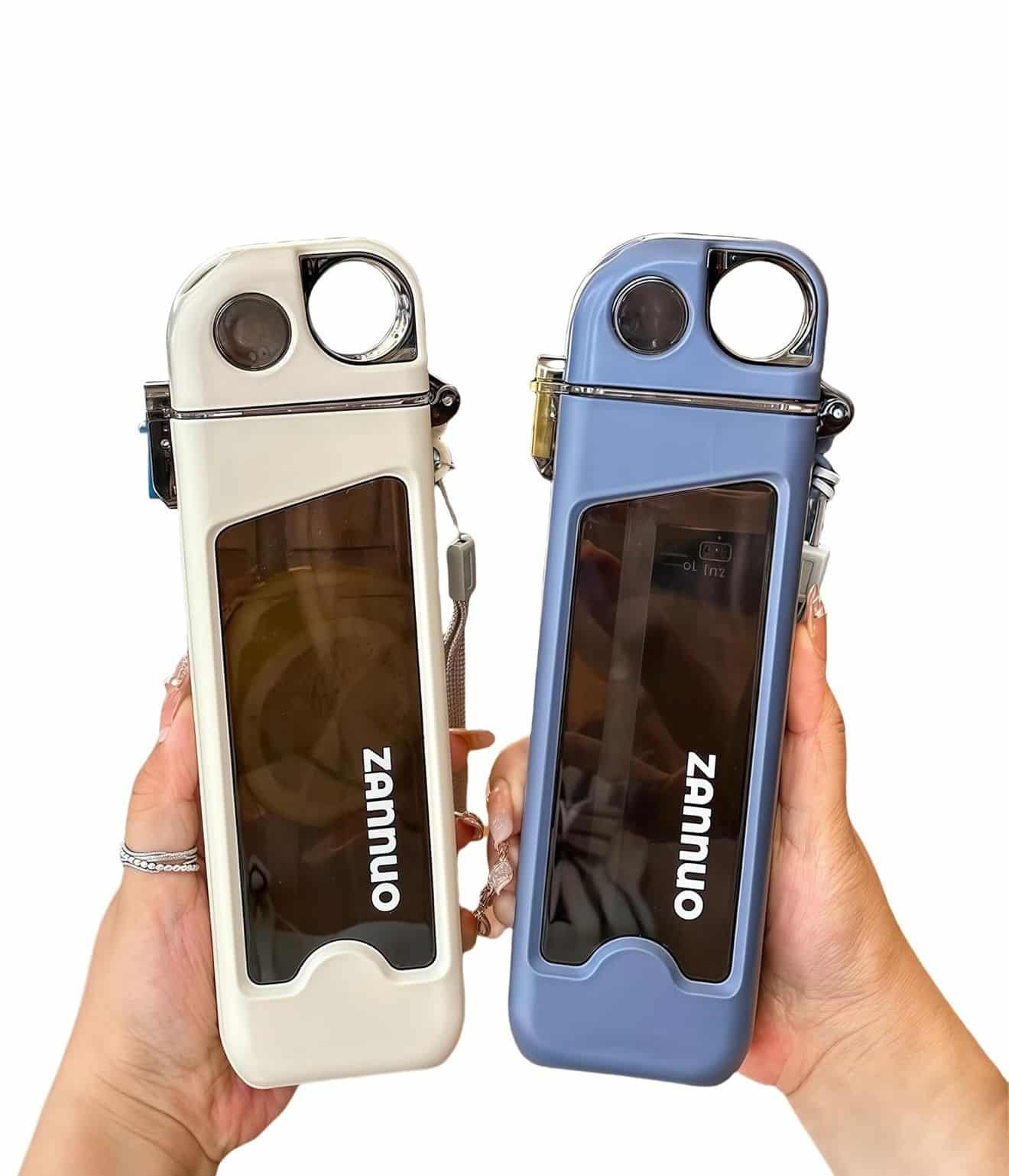 Botella de Agua zannuo Cuadrada Portátil con Popote