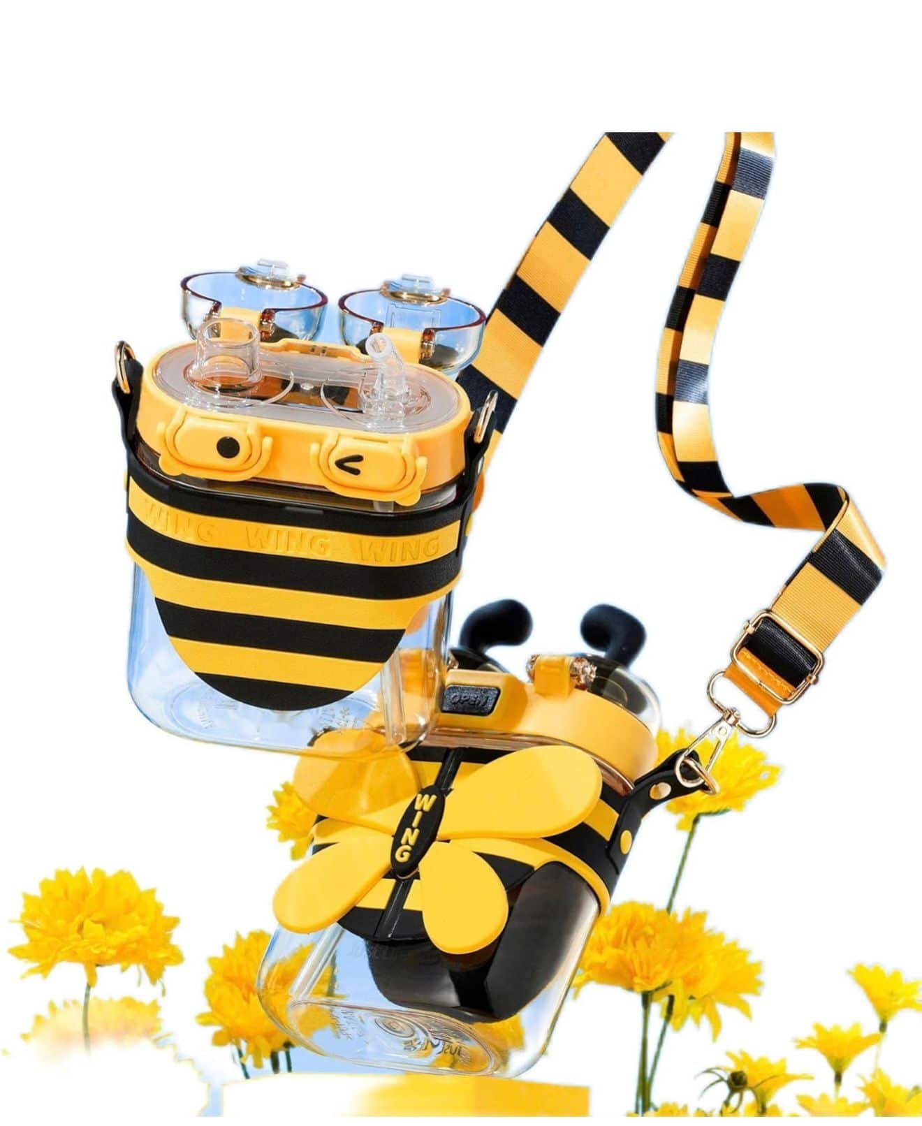 Botella Infantil Doble Compartimento Abeja