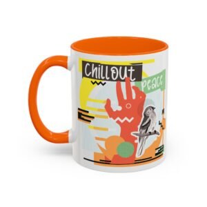 Peace Bird Accent Coffee Mug – Retro Graphic 11/15oz