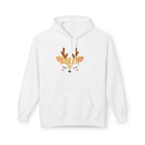 Reindeer Face Hoodie — Cute Holiday Deer Pullover