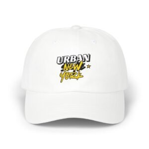 Urban New York Dad Cap — White Vintage Streetwear Baseball Hat